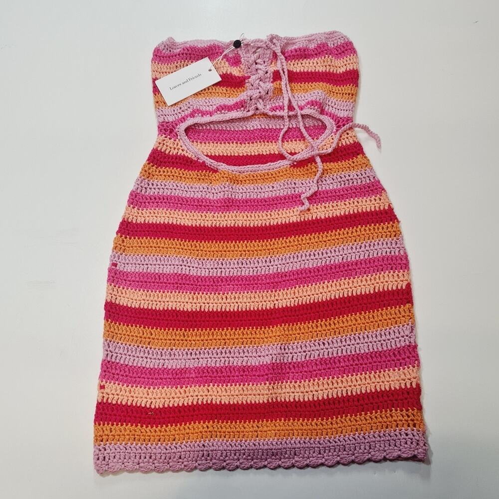 Lovers and Friends Alexia Mini Dress in Pink Multi Large - Picture 2 of 10